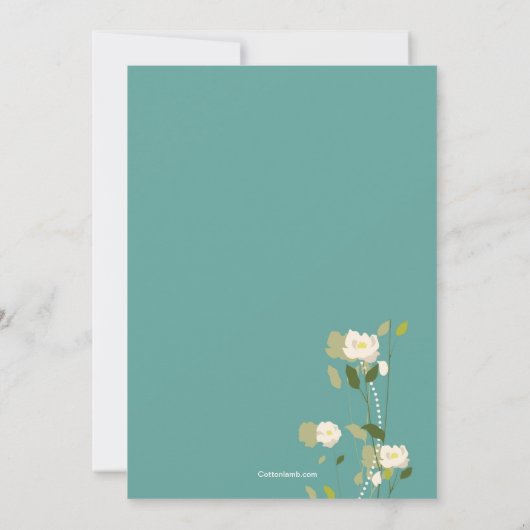 Invitation White Rose Garland (Dos)