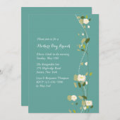 Invitation White Rose Garland (Devant / Derrière)