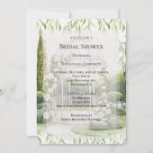 Invitation White Roses Floral Romantic Garden Bridal Shower (Devant)