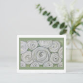 Invitation White Roses Note card (Debout devant)