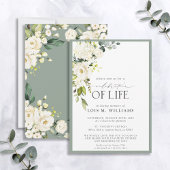 Invitation White Sage Green Fête de la vie