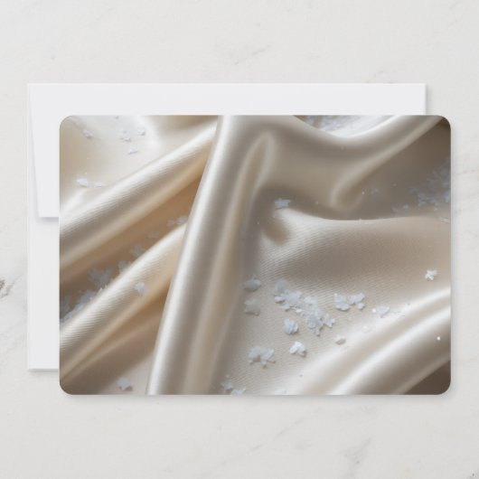 Invitation White Satin Roses Wedding (Dos)