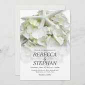 Invitation White Seaside Garden Décontracté Mariage élégant (Devant / Derrière)