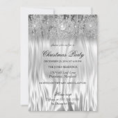 Invitation White Silver Winter Wonderland Christmas Party (Devant)