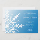 Invitation White Snowflake on Blue Winter Rehearsal (Devant)