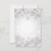 Invitation White Snowflakes Winter Wonderland Wedding RSVP (Dos)