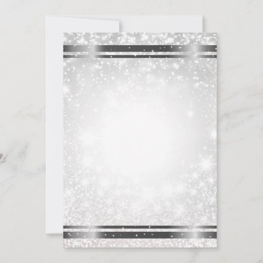 Invitation White Sparkle Elegant Winter Wonderland Event (Dos)