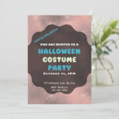 Invitation White Spiderwebs sur Rose Gold Arrière - plan Hall (Debout devant)