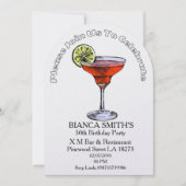 Invitation White Theme Adult Birthday (Devant)