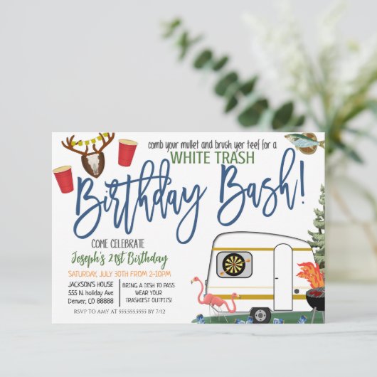 Invitation White Trash Bash (Debout devant)