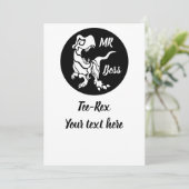 Invitation White Trex the Boss Dino (Debout devant)