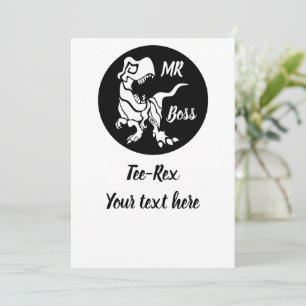 Invitation White Trex the Boss Dino