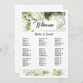 Invitation White Wedding Greenery Downloadable Seating Chart (Devant / Derrière)