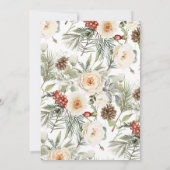 Invitation White Winter Flowers Couples Wedding Shower (Dos)