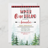 Invitation White Winter Onederland Lumberjack 1er anniversair (Devant)