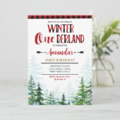 Invitation White Winter Onederland Lumberjack 1er anniversair (Debout devant)