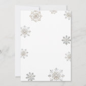 Invitation White Winter Onederland Silver Snowflakes Birthday (Dos)