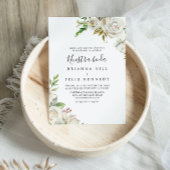 Invitation White Winter Peony Floral Nuestra Boda Mariage