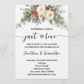 Invitation White Winter Wedding Nothing Fancy Just Love  (Devant)