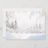 Invitation White Winter Wonderland Fête (Dos)