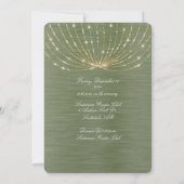 Invitation White Winterberry Green Leaf Gold Ribon Noël (Dos)