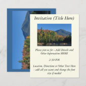 Invitation Whiteface Mountain sur Little Cherrypatch Pond (Devant / Derrière)