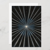 Invitation Whitefire Supernova Cosmic Galaxy Star Blanc Noir (Devant / Derrière)