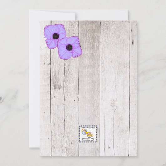 Invitation Whitewash Lilac Rustic Confirmation (Dos)