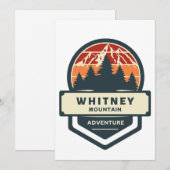 Invitation Whitney mountain peak climbing and hiking (Devant / Derrière)