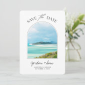 Invitation Whitsunday Island Australie Mariage Enregistrer la (Debout devant)