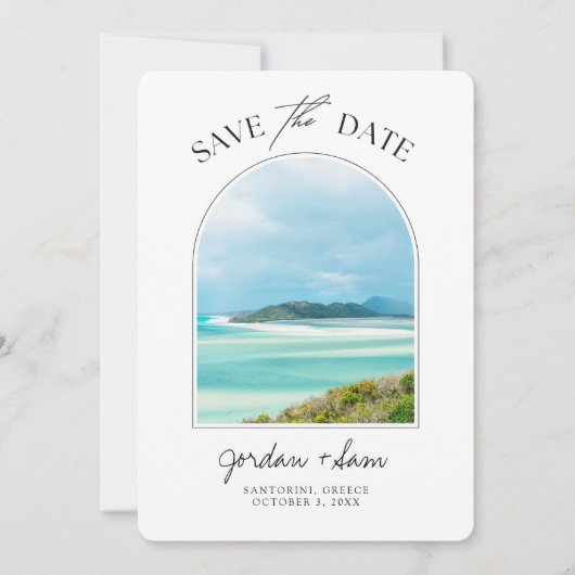 Invitation Whitsunday Island Australie Mariage Enregistrer la (Devant)