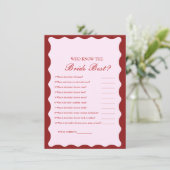 Invitation Who know the bride the best bridal shower game Car (Debout devant)
