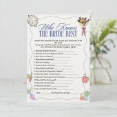 Invitation  who Knows the Bride Best Bridal Shower Games Fun (Debout devant)