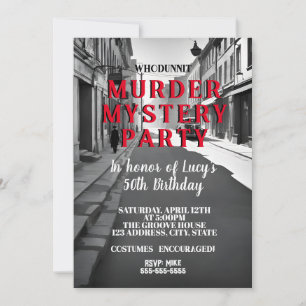 Invitation whodunit meurtre mystery 1940's style dîner party