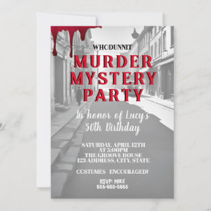Invitation whodunit meurtre mystery 1940's style dîner party