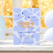 Invitation Who's in the MOOO-D Cow Print 1st Birthday