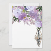 Invitation Wiccan Union Purple Fête des mariées florale (Dos)