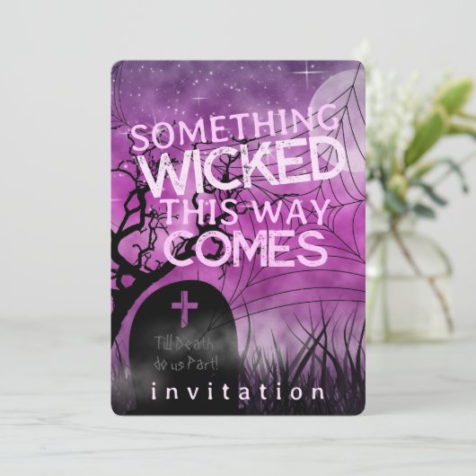 Invitation Wicked Fun Gothique Halloween Dark Arts thème (Debout devant)