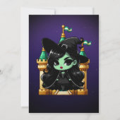 Invitation Wicked Fun Green Witch Halloween Anniversaire (Dos)