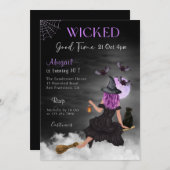 Invitation Wicked Good Halloween Witch Anniversaire Invitatio (Devant / Derrière)