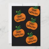Invitation Wicked Happy Halloween Citrouille noir orange (Dos)