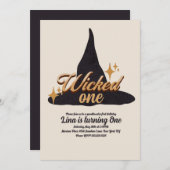 Invitation Wicked One Halloween Premier Casquette de sorcière (Devant / Derrière)