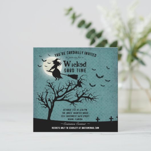 Invitation Wicked Witch (Debout devant)
