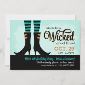 Invitation Wicked Witch Anniversaire de enfant Costume Party (Devant)