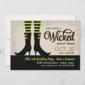 Invitation Wicked Witch Anniversaire de enfant Costume Party (Devant)