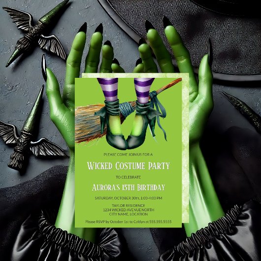Invitation Wicked Witch Costume Party