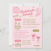 Invitation Wife is a showgirl bachelorette weekend itinerary  (Dos)