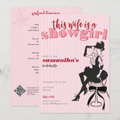 Invitation Wife Is A Showgirl Bachelorette Weekend Itinerary  (Devant / Derrière)