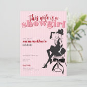 Invitation Wife Is A Showgirl Bachelorette Weekend Itinerary  (Debout devant)