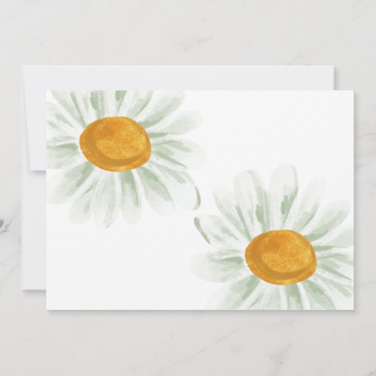 Invitation Wild and Onederful fleur sauvage photo 1er anniver (Dos)